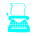 typewriter-blue