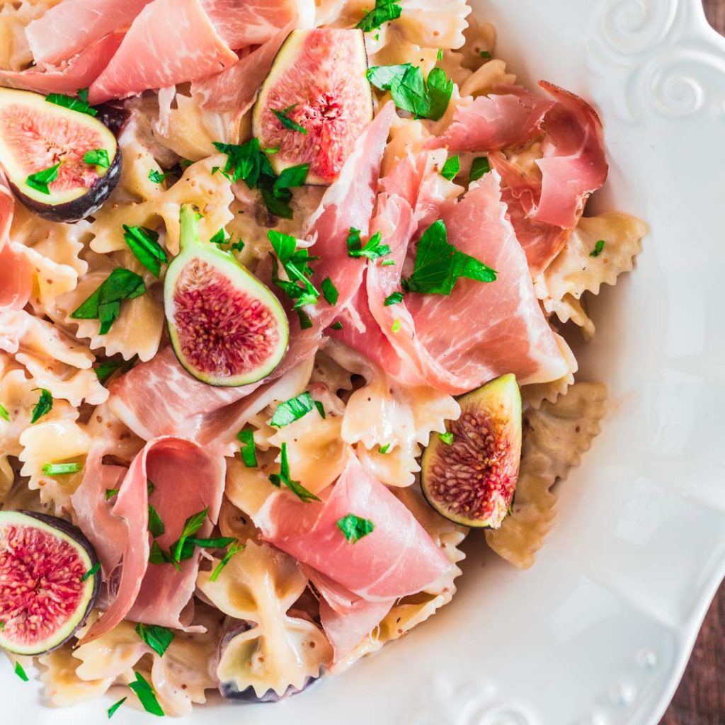 Farfalle with Fresh Figs and Prosciutto Olivia's Cuisine