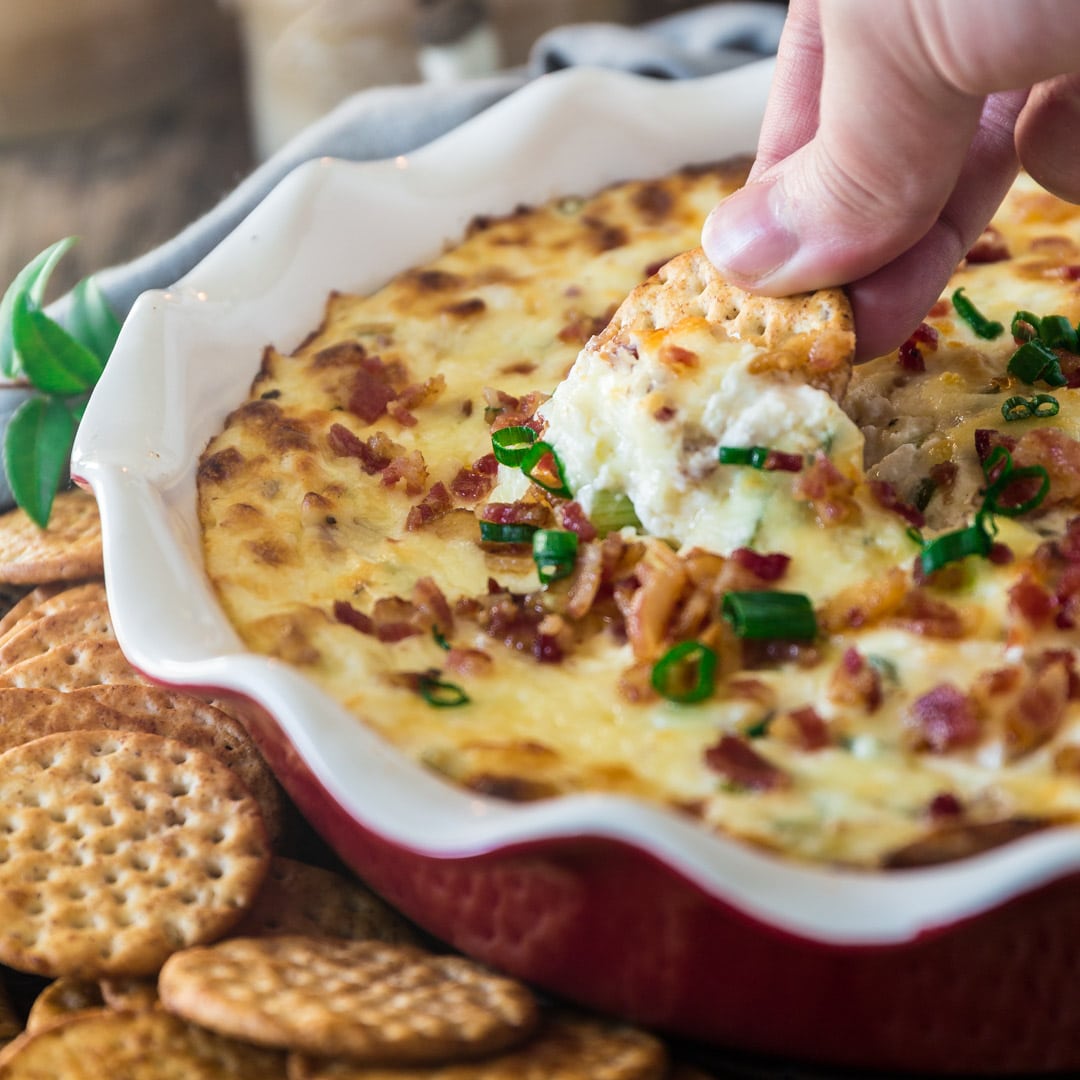 Hot Smoked Gouda Bacon Dip - Olivia's Cuisine