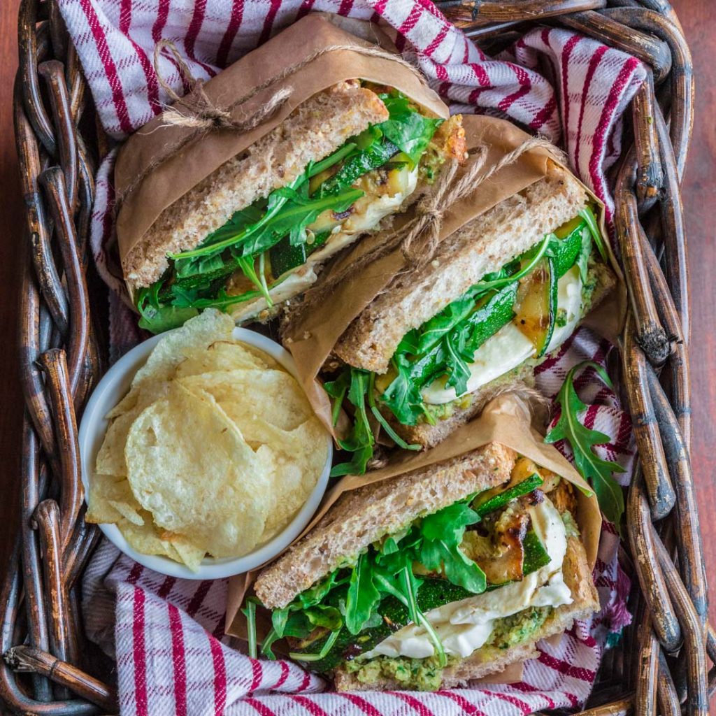 Grilled Zucchini Sandwich with Green Olive Pesto Olivia's Cuisine