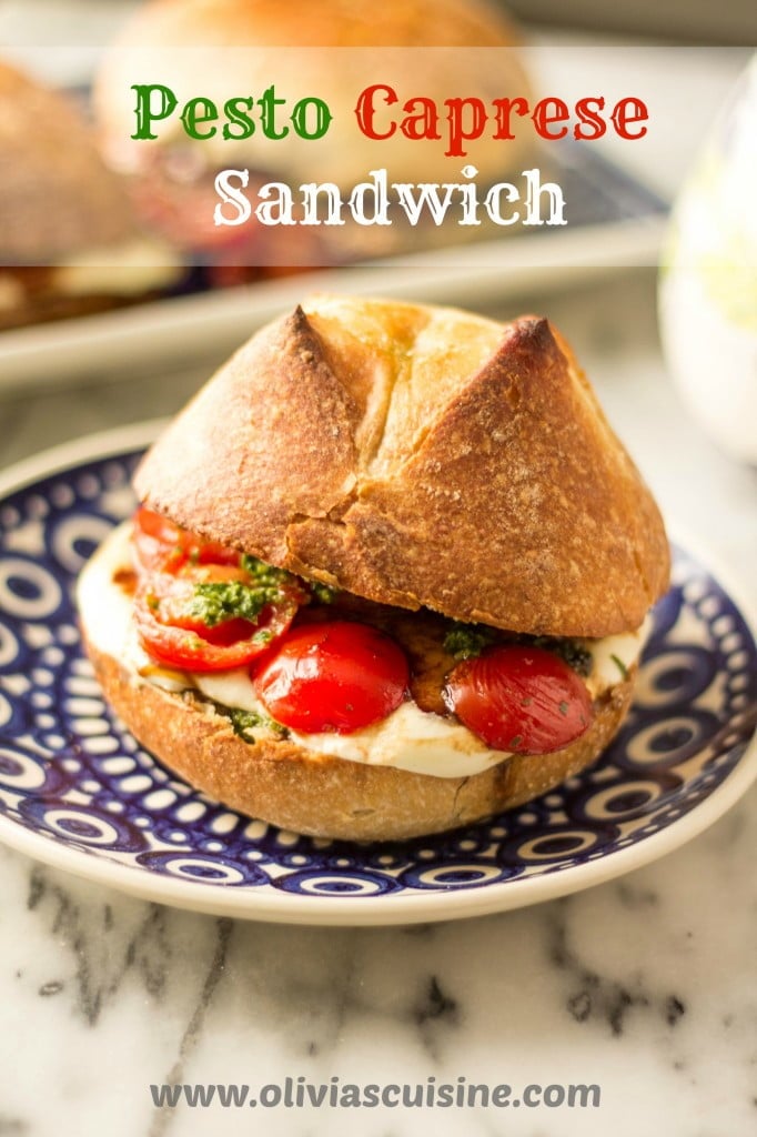 Pesto Caprese Sandwich | www.oliviascuisine.com