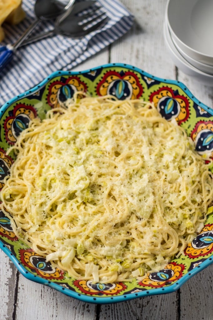 Creamy Leek Spaghetti | www.oliviascuisine.com