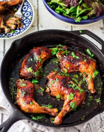 Beer & Honey Roasted Chicken Thighs