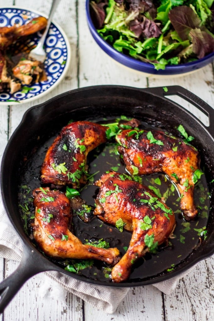 Beer & Honey Roasted Chicken Thighs | www.oliviascuisine.com