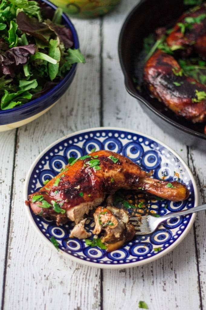 Beer & Honey Roasted Chicken Thighs | www.oliviascuisine.com