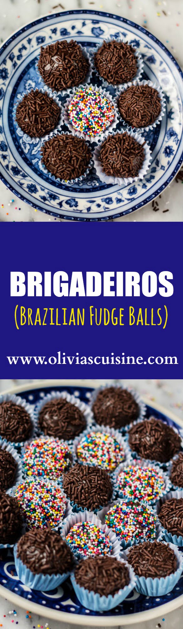 Traditional Brigadeiro (Brazilian Fudge Balls) | www.oliviascuisine.com | Brazil's favorite dessert: brigadeiro. Chocolate fudge balls made with sweet condensed milk, butter and cocoa powder. So addicting!