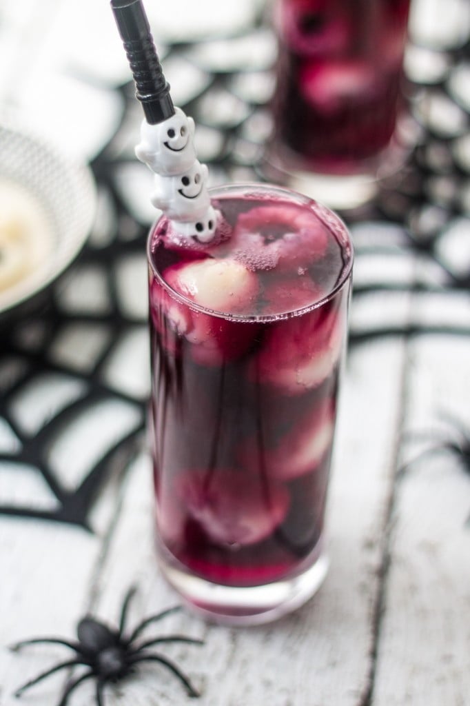 Spooky Halloween Punch with Eyeballs (Non-Alcoholic Recipe)