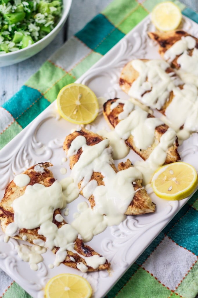 Grilled Chicken with Creamy Lemon Sauce | www.oliviascuisine.com