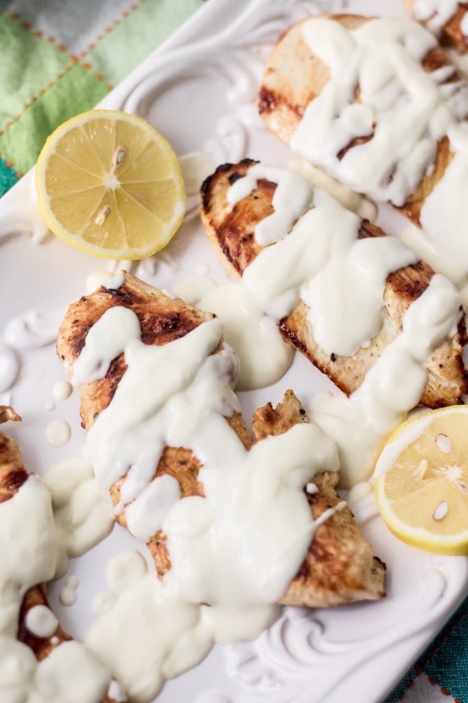 Grilled Chicken with Creamy Lemon Sauce | www.oliviascuisine.com