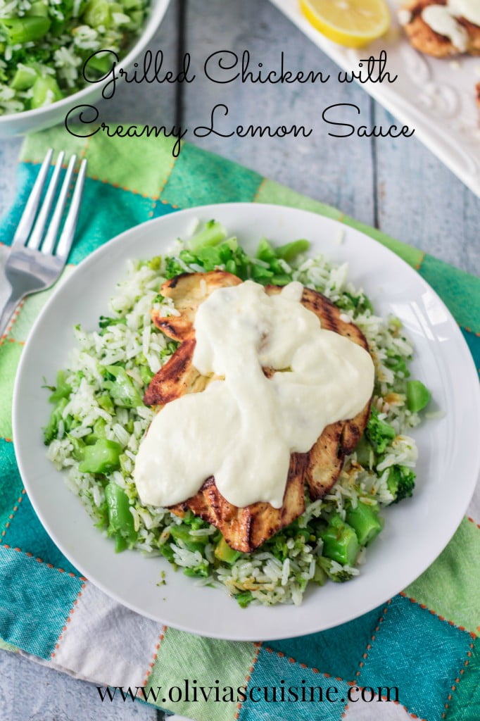 Grilled Chicken with Creamy Lemon Sauce | www.oliviascuisine.com