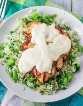 Grilled Chicken with Creamy Lemon Sauce