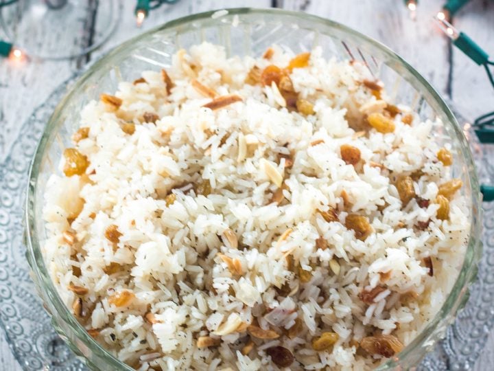 Rice With Almonds And Raisins Olivia S Cuisine
