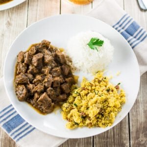 Brazilian Beef Stew (Picadinho) with Banana Farofa | www.oliviascuisine.com