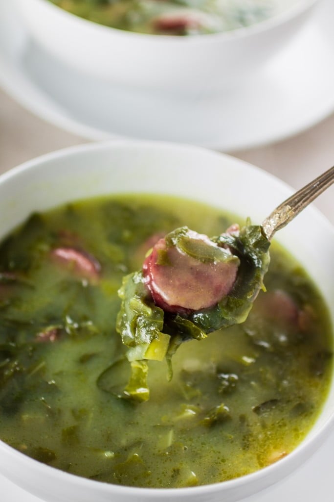 Caldo Verde (Portuguese Green Soup) | www.oliviascuisine.com