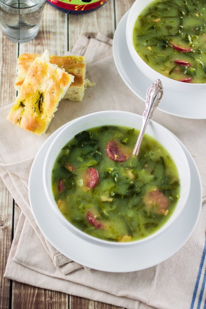 Caldo Verde (Portuguese Green Soup) | www.oliviascuisine.com