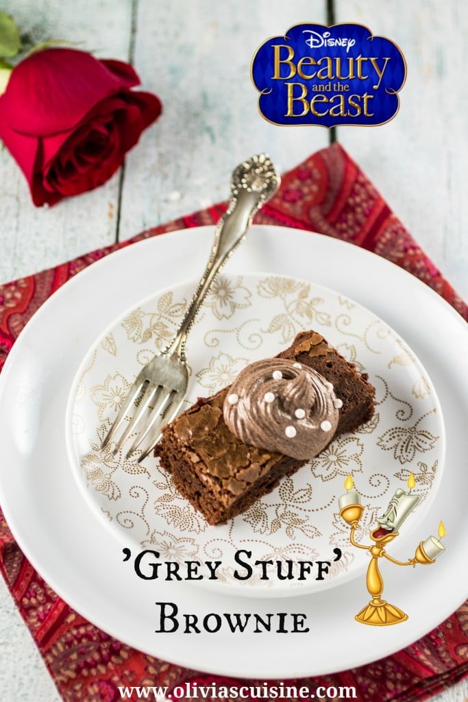 The Disney Gourmet Series - Beauty and the Beast's Grey Stuff Brownie | www.oliviascuisine.com