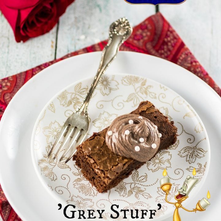 The Disney Gourmet Series - Beauty and the Beast's Grey Stuff Brownie | www.oliviascuisine.com