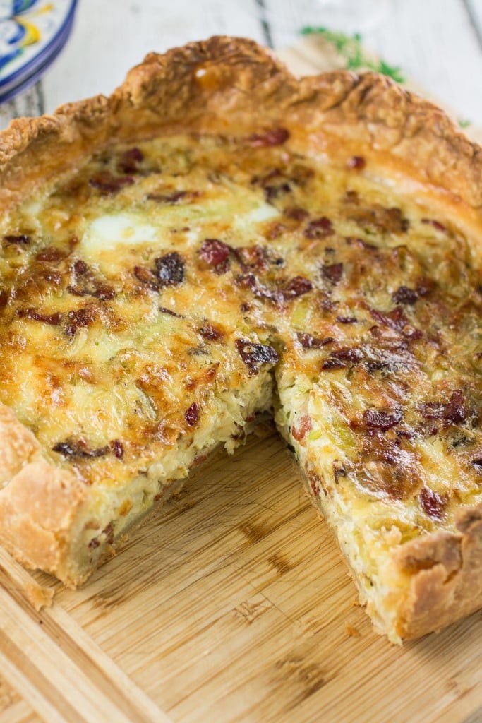 Gruyère, Bacon and Leek Quiche | www.oliviascuisine.com