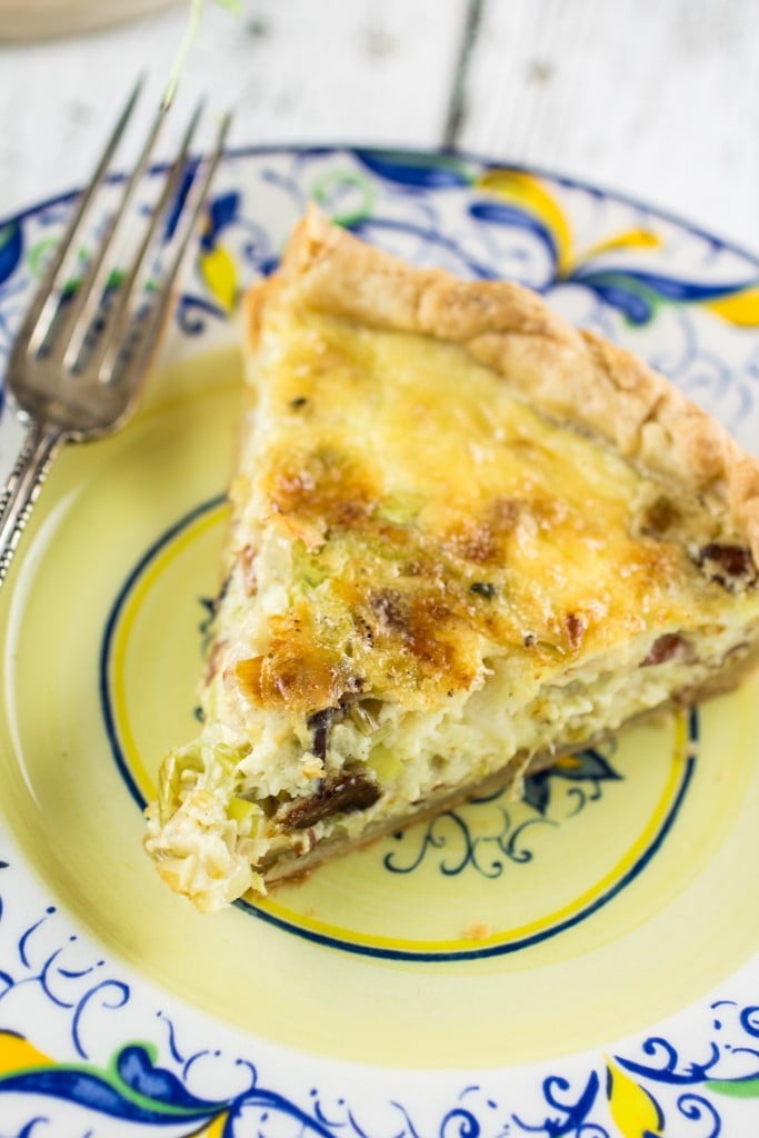 Gruyère, Bacon and Leek Quiche | www.oliviascuisine.com