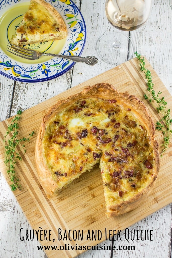 Gruyère, Bacon and Leek Quiche | www.oliviascuisine.com