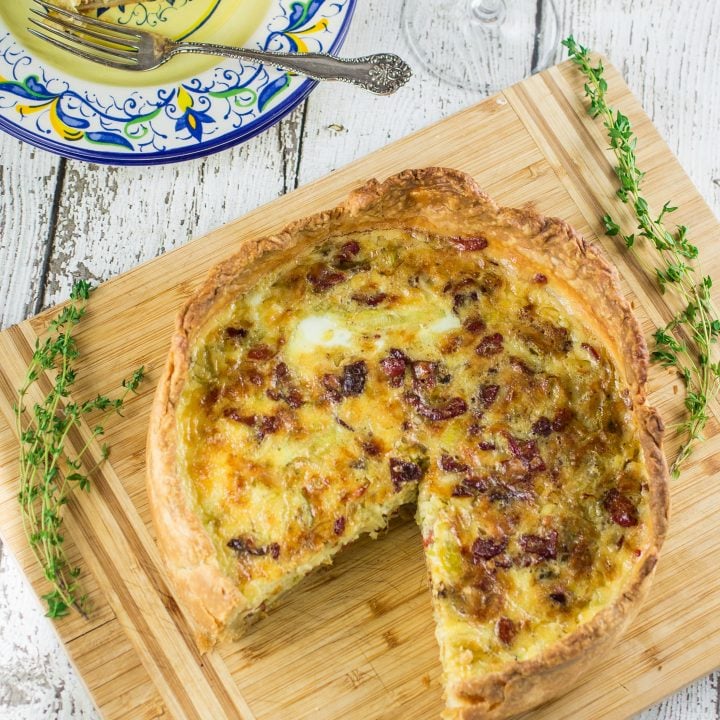 Gruyère, Bacon and Leek Quiche | www.oliviascuisine.com