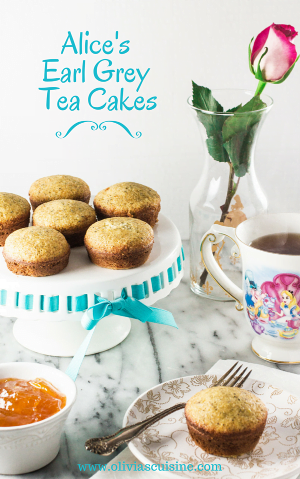 The Disney Gourmet Series - Alice's Earl Grey Tea Cakes | www.oliviascuisine.com | Inspired by Alice in Wonderland, these Earl Grey Tea Cakes are perfect for any tea party or brunch! 