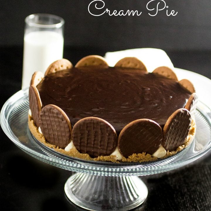 Chocolate Covered Cream Pie | www.oliviascuisine.com | Creamy, decadent and delicious, this pie will win your heart in one bite!