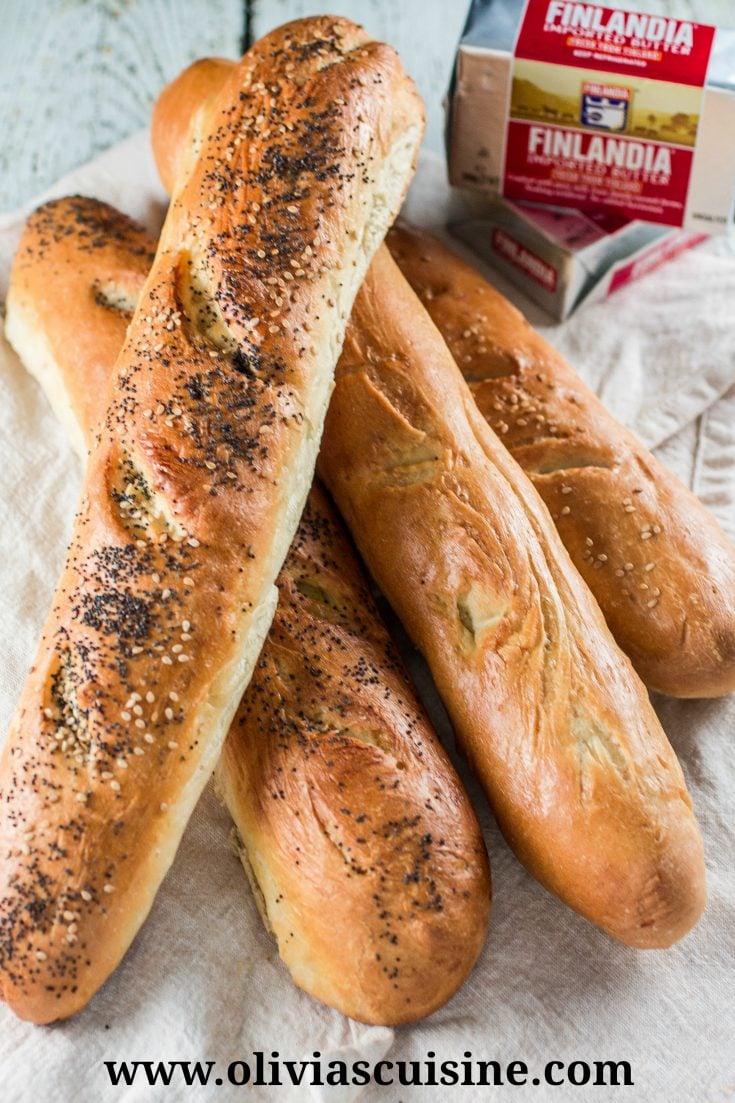 Homemade French Baguettes with Finlandia - Olivia's Cuisine