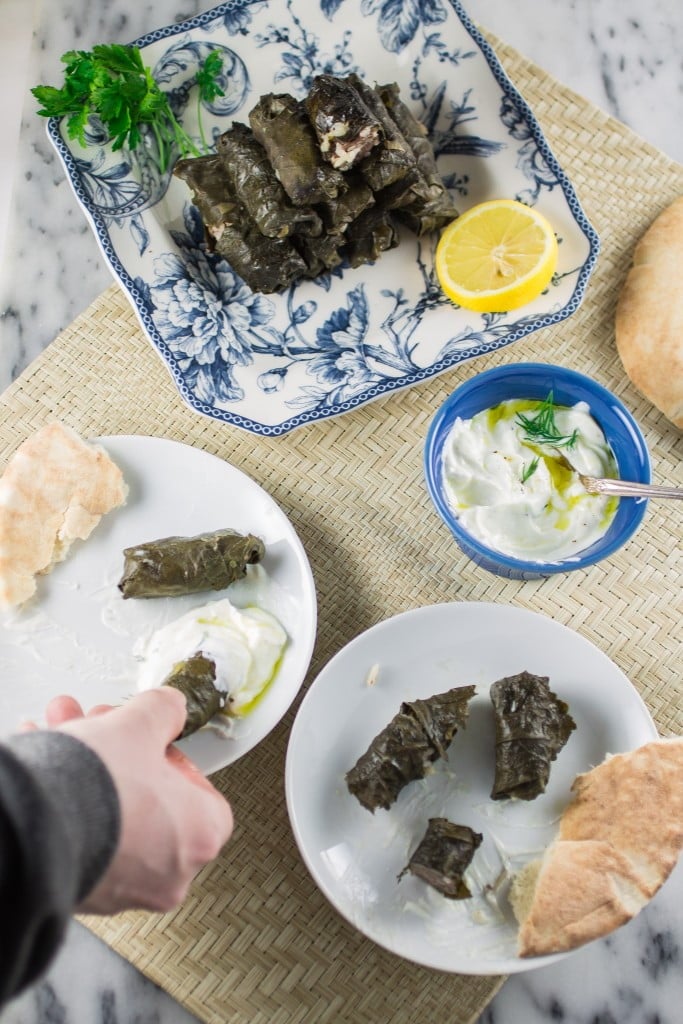 Meat & Rice Stuffed Grape Leaves | www.oliviascuisine.com