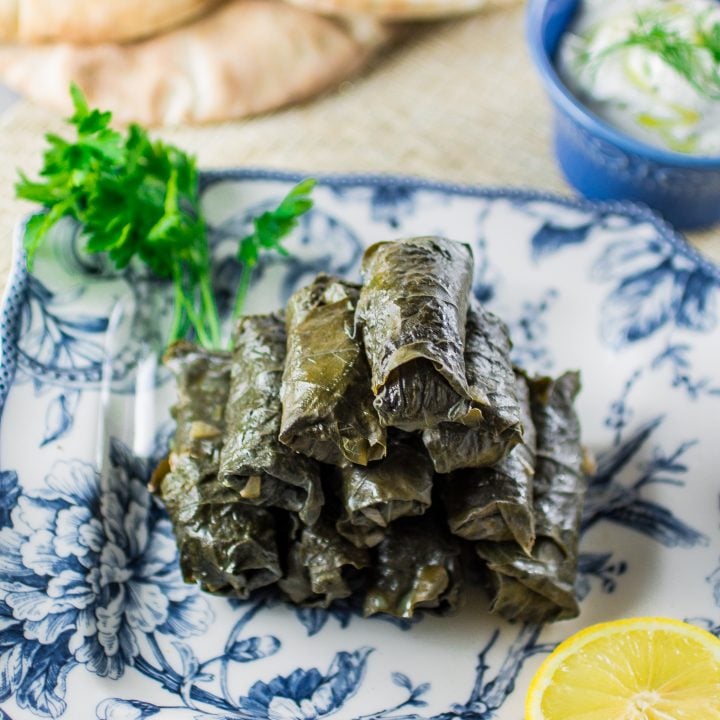 Meat & Rice Stuffed Grape Leaves | www.oliviascuisine.com