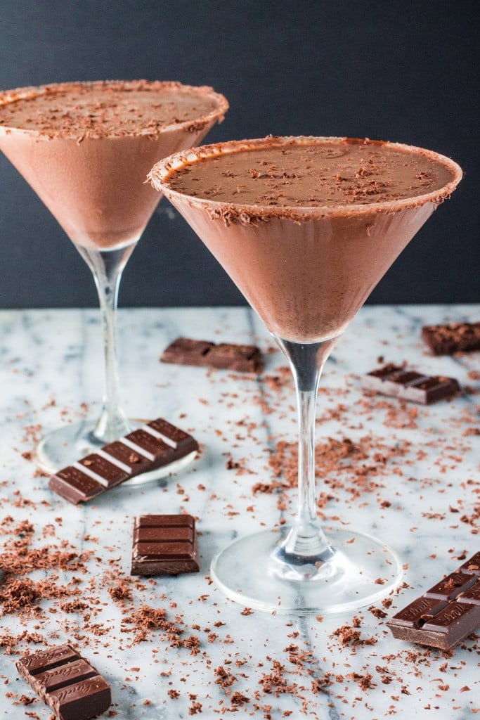 Chocolate Martini | www.oliviascuisine.com | Delicious, creamy and decadent Chocolate Martinis. The perfect cocktail for your Easter brunch!