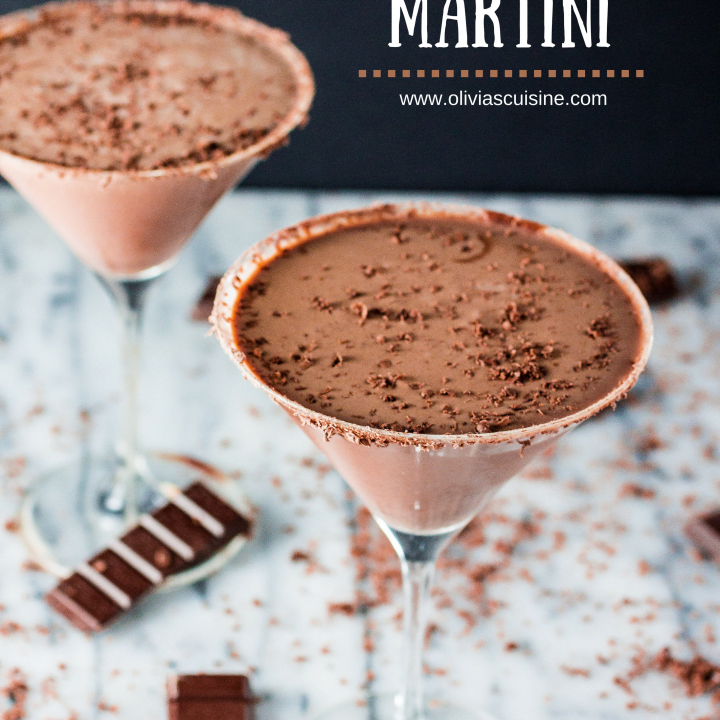 Chocolate Martini | www.oliviascuisine.com | Delicious, creamy and decadent Chocolate Martinis. The perfect cocktail for your Easter brunch!