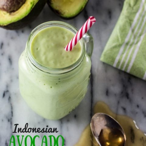 Indonesian Avocado Milkshake | www.oliviascuisine.com | Creamy, avocado smoothie sweetened with agave!