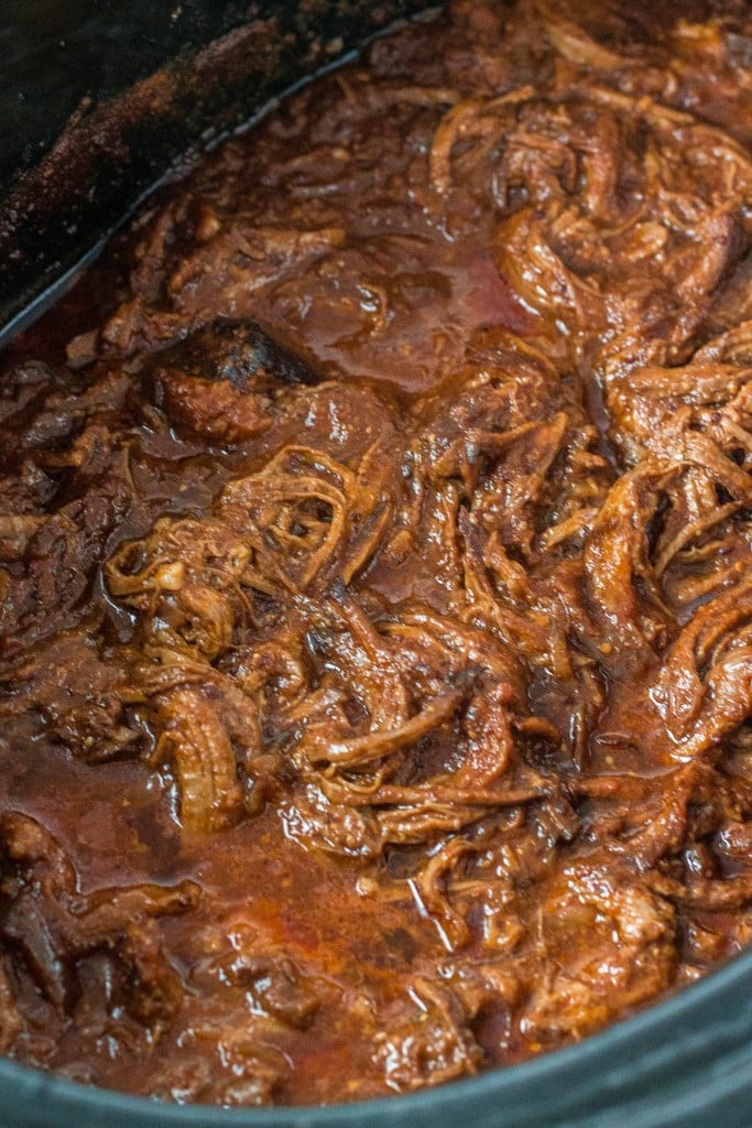 Slow-Cooked Pulled Brisket | www.oliviascuisine.com | Make this delicious pulled brisket in your crockpot and enjoy it in sandwiches, wraps or even in baked potatoes!