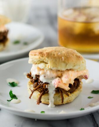 White BBQ Brisket Sandwiches