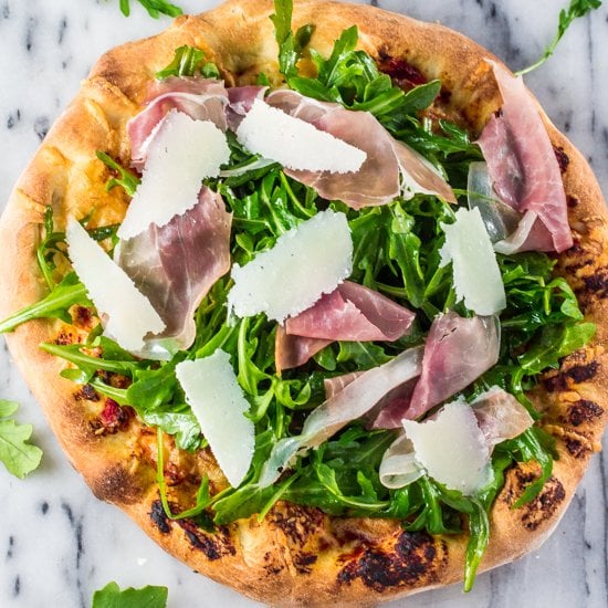 image of Arugula and Prosciutto Pizza recipe by Olivia's Cuisine
