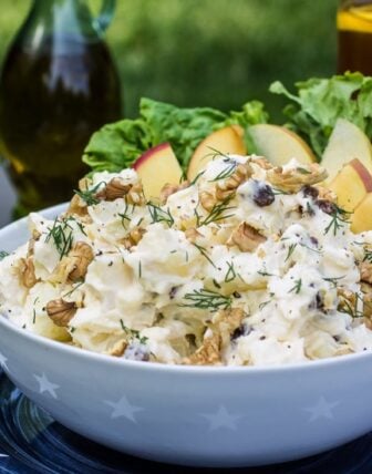 Brazilian Potato Salad (with Apples, Raisins and Walnuts)