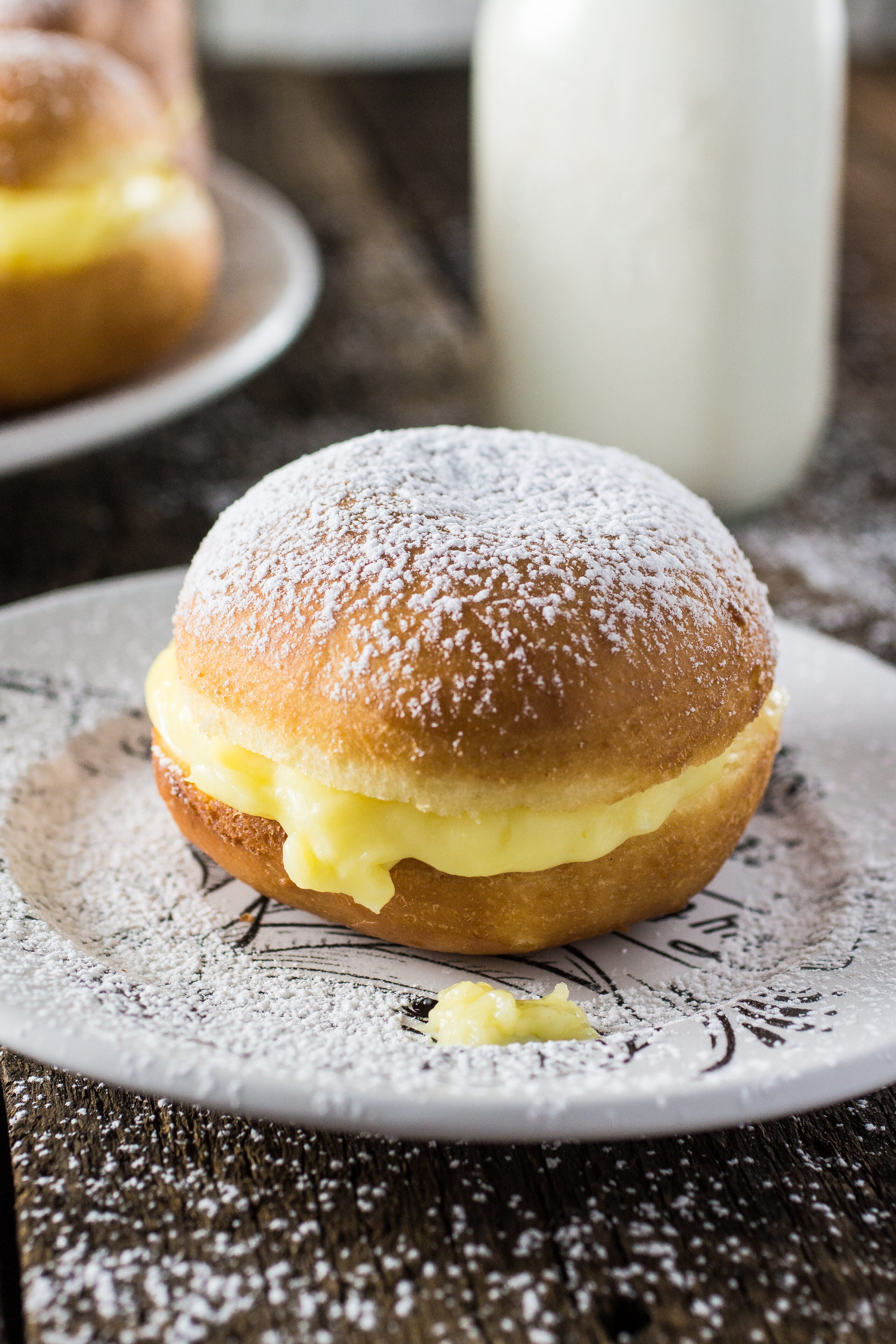 Brazilian Cream Donuts |  www.oliviascuisine.com |  These cream donuts are called "dreams" in Portuguese, meaning "dreams".  They are soft, not overly sweet and filled with this fantastic and delicious cream!