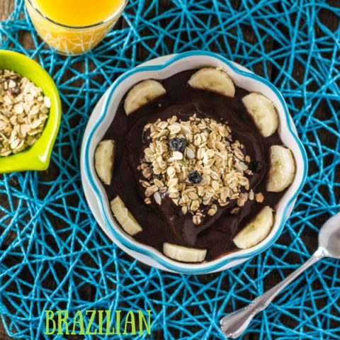 Brazilian Acai Bowl | www.oliviascuisine.com | A quick and easy breakfast that is packed with energy, antioxidants, protein and vitamins. Oh, did I mention it is vegan? :)