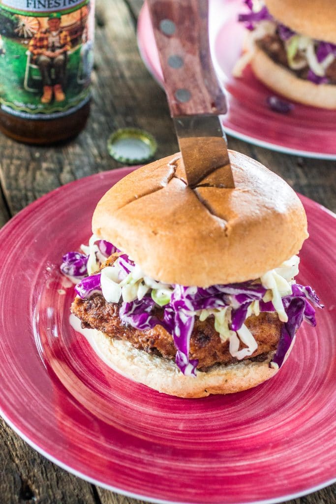 Southern-Inspired Fried Chicken Sandwich with Homemade Mustard Cole Slaw | www.oliviascuisine.com