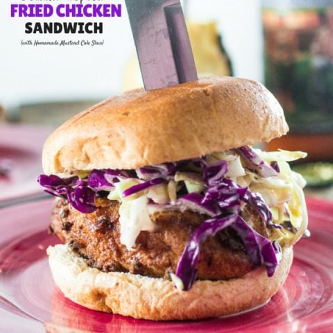 Southern-Inspired Fried Chicken Sandwich with Homemade Mustard Cole Slaw | www.oliviascuisine.com