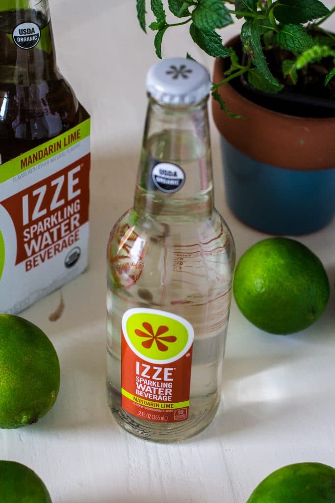 Sparkling Mint Limeade | www.oliviascuisine.com | Because life is so much better when it's bubbly! #SparkleBrightly #TryIZZE