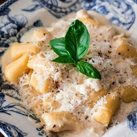 Gnocchi with Creamy Asiago Sauce | www.oliviascuisine.com