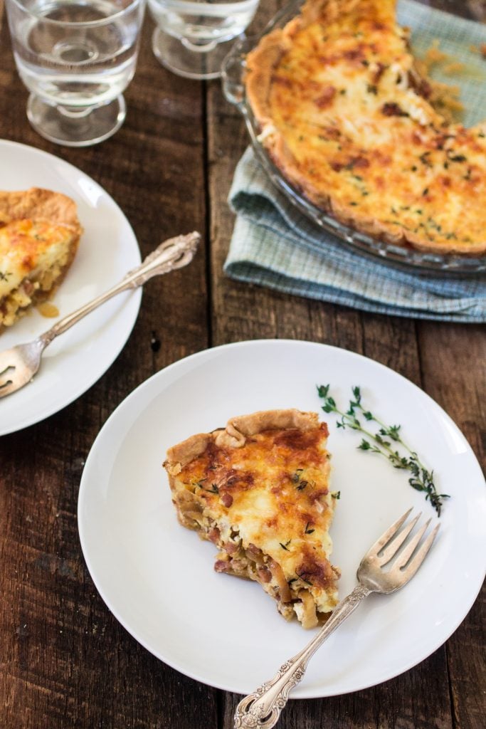 Ham and Cheese Quiche | www.oliviascuisine.com | This delicious ham and cheese quiche will be the star of your next brunch! Made with Boar's Head SmokeMaster Beechwood Smoked™ Black Forest Ham!