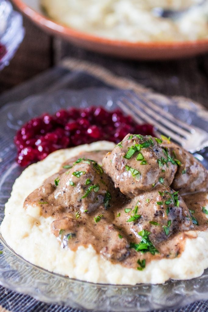 Swedish Meatballs | www.oliviascuisine.com | Swedish Meatballs smothered in gravy. So delicious and so much better than the IKEA version!