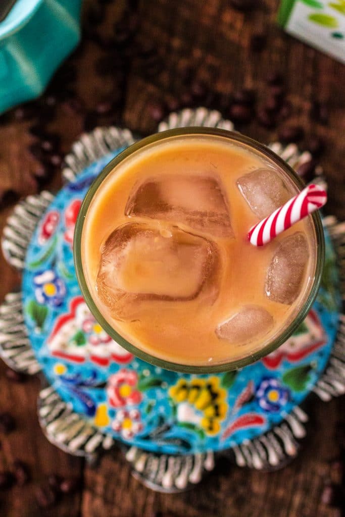 Thai Iced Coffee | www.oliviascuisine.com | A healthier version of Thai Iced Coffee using Born Sweet® Zing™ Zero Calorie Stevia Sweetener instead of the traditional sweet condensed milk! #AmaZINGStevia