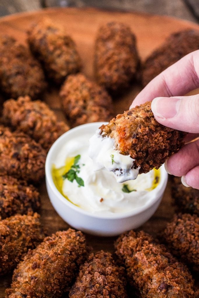 Vegan Croquettes | www.oliviascuisine.com | Who knew vegan croquettes could be this good? Made with Gardein's Beefless Ground! #sp #gardein, #meetchef, #meatless, #recipe, #healthy, #OMGardein