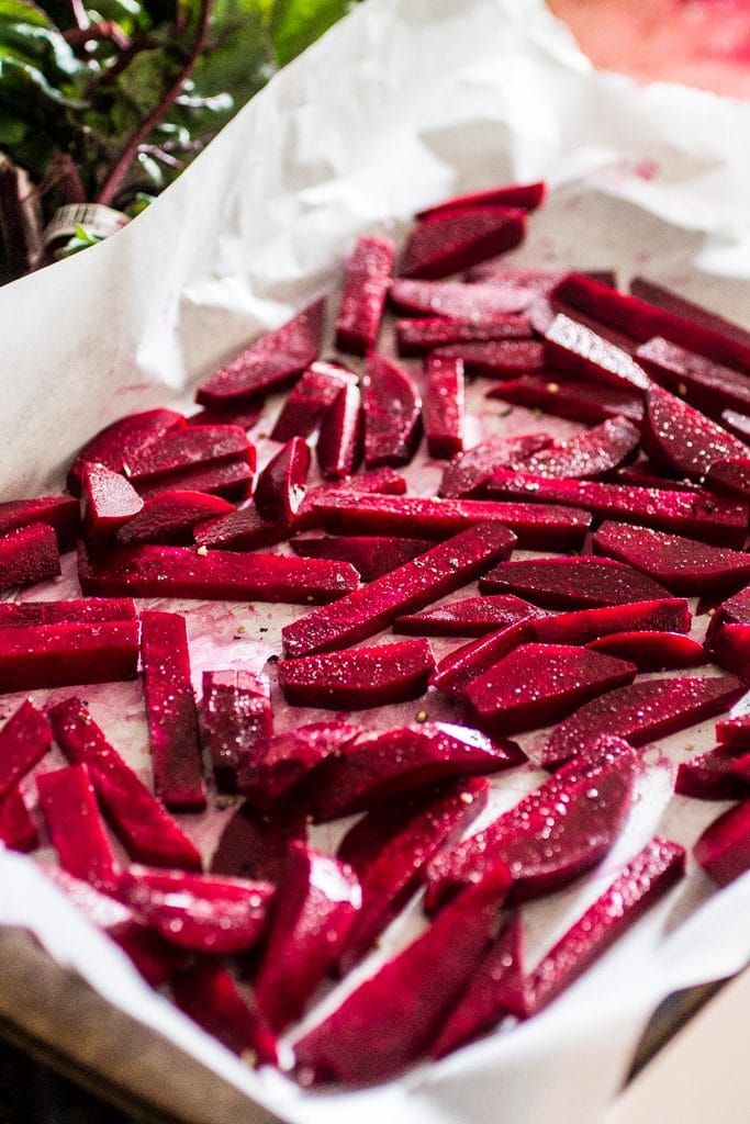 Grilled Steak with Beets and Danish Blue Cheese | www.oliviascuisine.com | What's better than a juicy well seasoned steak cooked to perfection? Accompanied by insanely delicious beets marinated with brown butter, blue cheese, shallots and walnuts. 