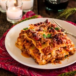 My Italian Holiday Table: Lasagna Bolognese and Baci Chocolate Tart with Hazelnut Crust | www.oliviascuisine.com | Still looking for good recipes for the holidays? #JoinTheTable and make this Italian feast with @Colavitaoliveoil and @Perugina. I guarantee you won't regret it! #Perugina #sponsored