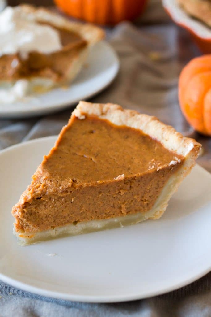 Libby's Pumpkin Pie with Maple Whipped Cream | www.oliviascuisine.com | This traditional recipe for Pumpkin Pie gets a sidekick: Maple whipped cream! Thanksgiving won't be the same without this amazing dessert. @verybestbaking